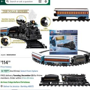 NEW! LIONEL Polar Express Train Set with Tracks-Bluetooth, lights and sound